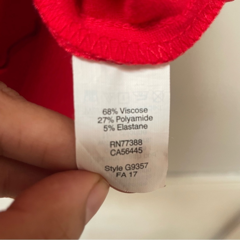 J. Crew Red Short Sleeve Flounce Ponte Fit & Flare Dress 0 - Picture 6 of 9